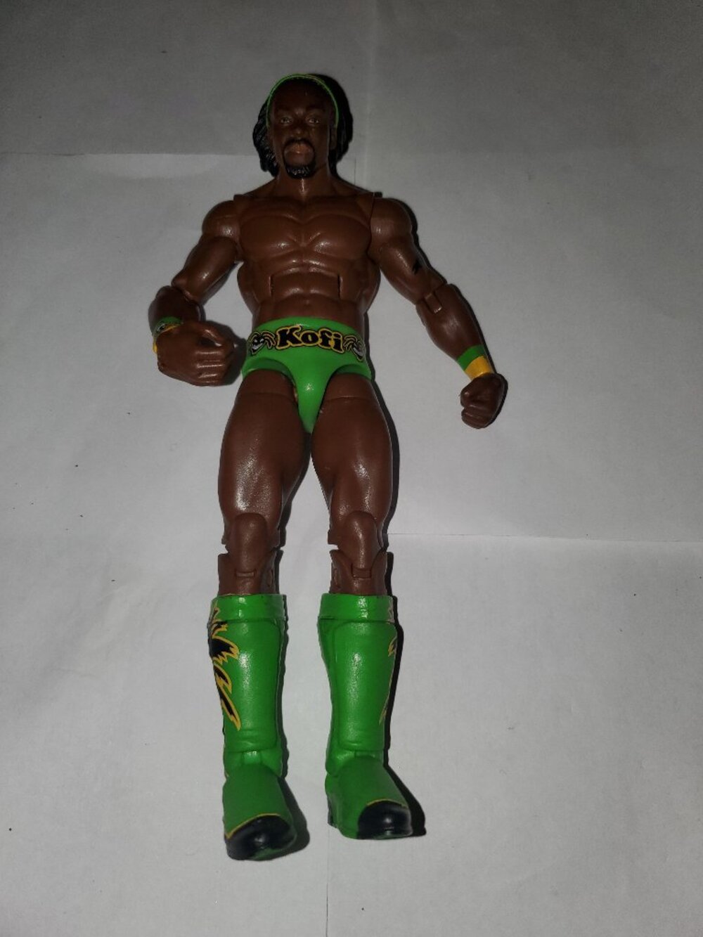 USED VINTAGE KOFI KINGSTON 7" INCH 2010  WWE WWF WRESTLING ACTION FIGURE